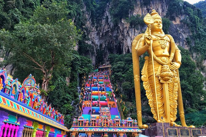 Batu Caves & Kuala Gandah Elephant Sanctuary Full-Day Tour - Climbing the 272 steps at Batu Caves